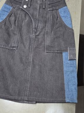 Coach Two-Tone Black and Blue Straight Jeans